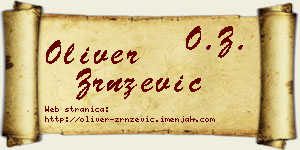 Oliver Zrnzević vizit kartica